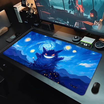 Mousepad Large Gaming Keyboard Gamer P-Pokemons Mouse Pad on the Table Speed Desk Mat Kawaii Anime PC Carpet G-Gengars Mouse Mat