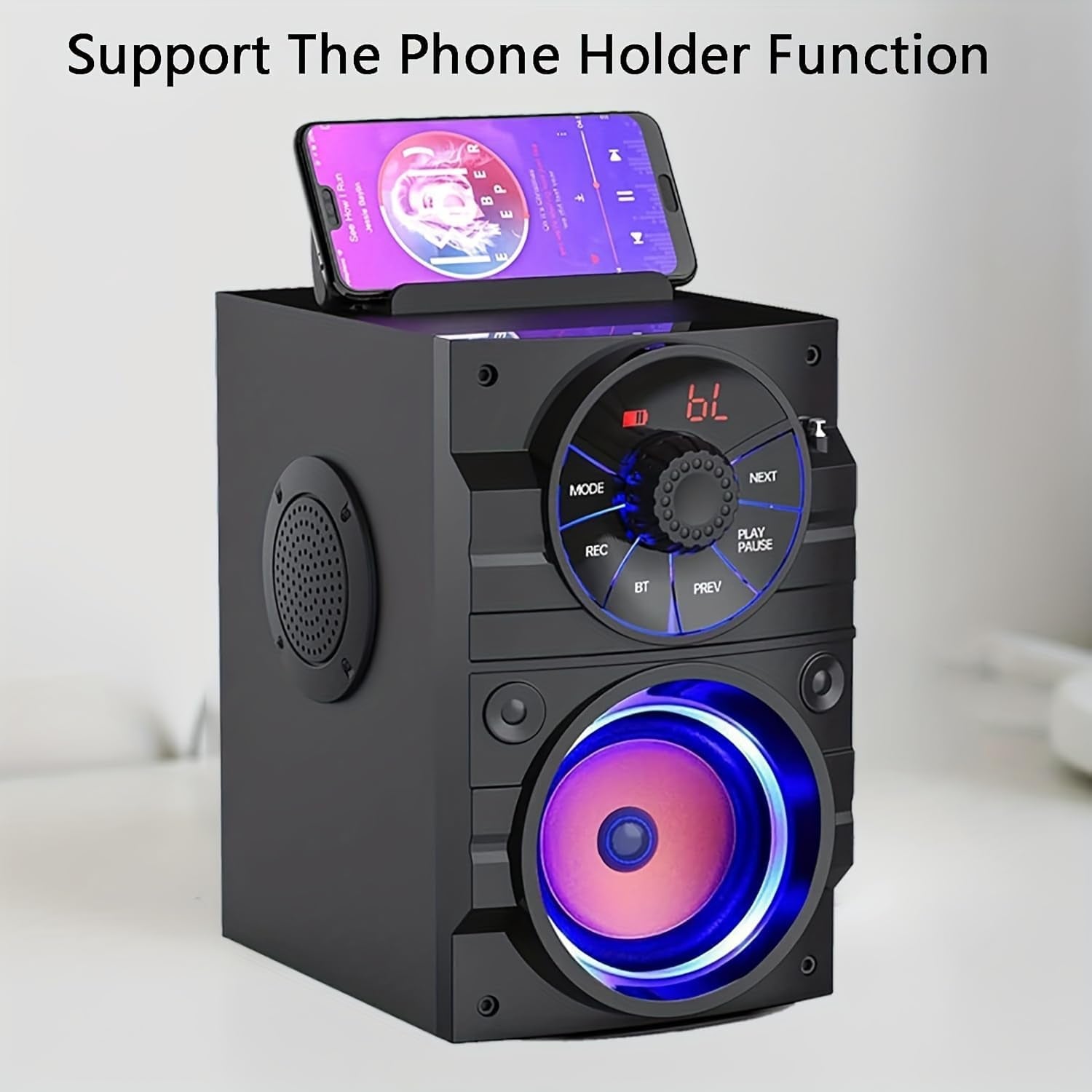 Portable Bluetooth Speaker, Bluetooth 5.3, Outdoor/Indoor Speaker Set,Dual Speakers, Subwoofer, Home Sound Package, with Dual Wireless Microphones,Remote Control,For Home, Camping, Travel