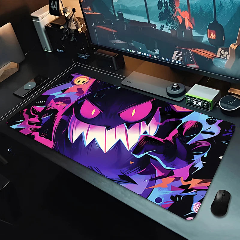Mousepad Large Gaming Keyboard Gamer P-Pokemons Mouse Pad on the Table Speed Desk Mat Kawaii Anime PC Carpet G-Gengars Mouse Mat