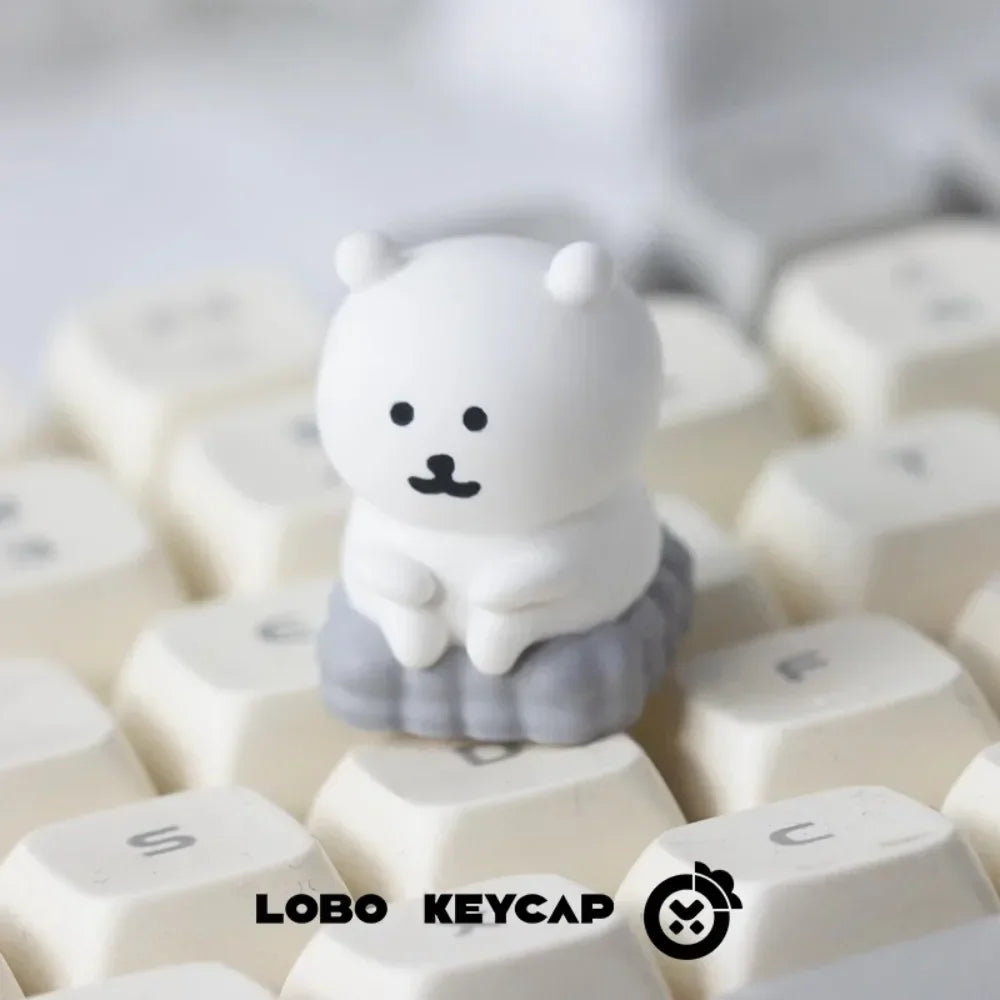 Manga Joke Bear Theme Keycap Cute Resin Peripherals Art Keycaps Anime PC Game for Mechanical Keyboard Accessories Cherry MX Gift
