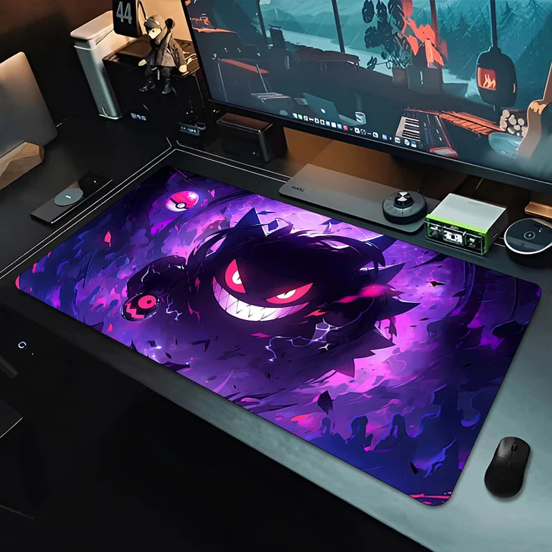 Mousepad Large Gaming Keyboard Gamer P-Pokemons Mouse Pad on the Table Speed Desk Mat Kawaii Anime PC Carpet G-Gengars Mouse Mat