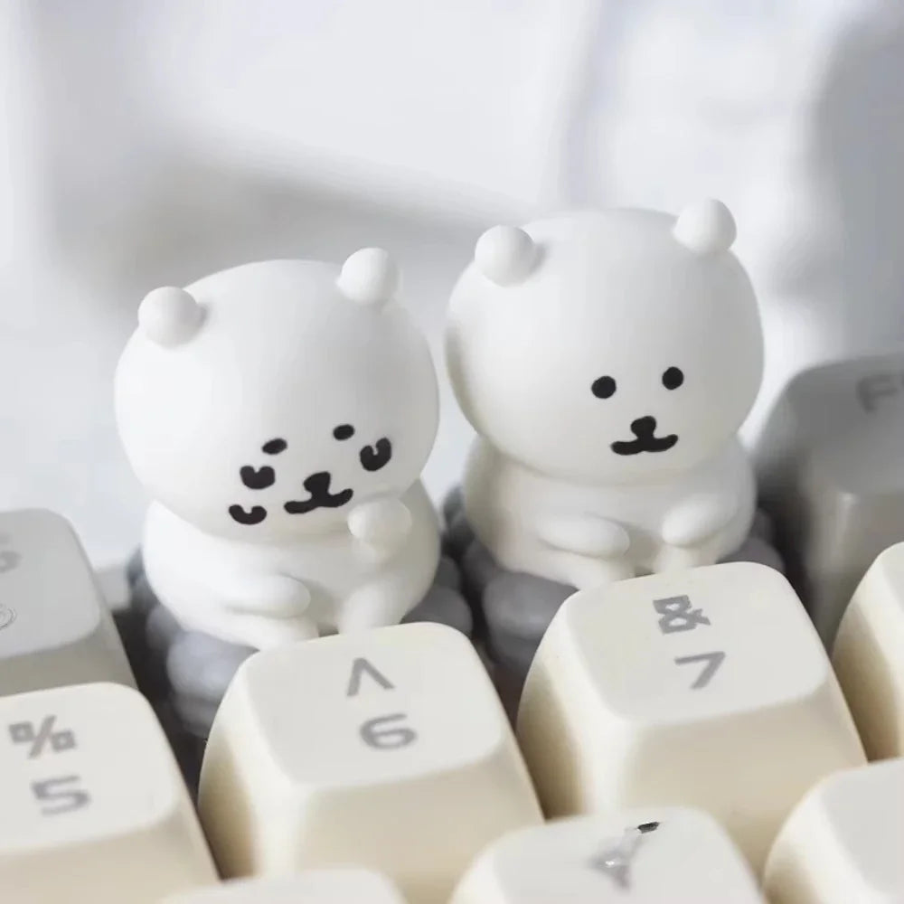 Manga Joke Bear Theme Keycap Cute Resin Peripherals Art Keycaps Anime PC Game for Mechanical Keyboard Accessories Cherry MX Gift