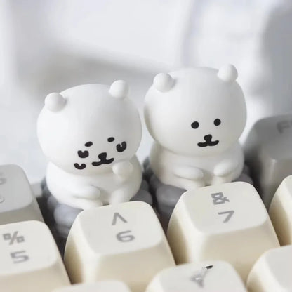 Manga Joke Bear Theme Keycap Cute Resin Peripherals Art Keycaps Anime PC Game for Mechanical Keyboard Accessories Cherry MX Gift