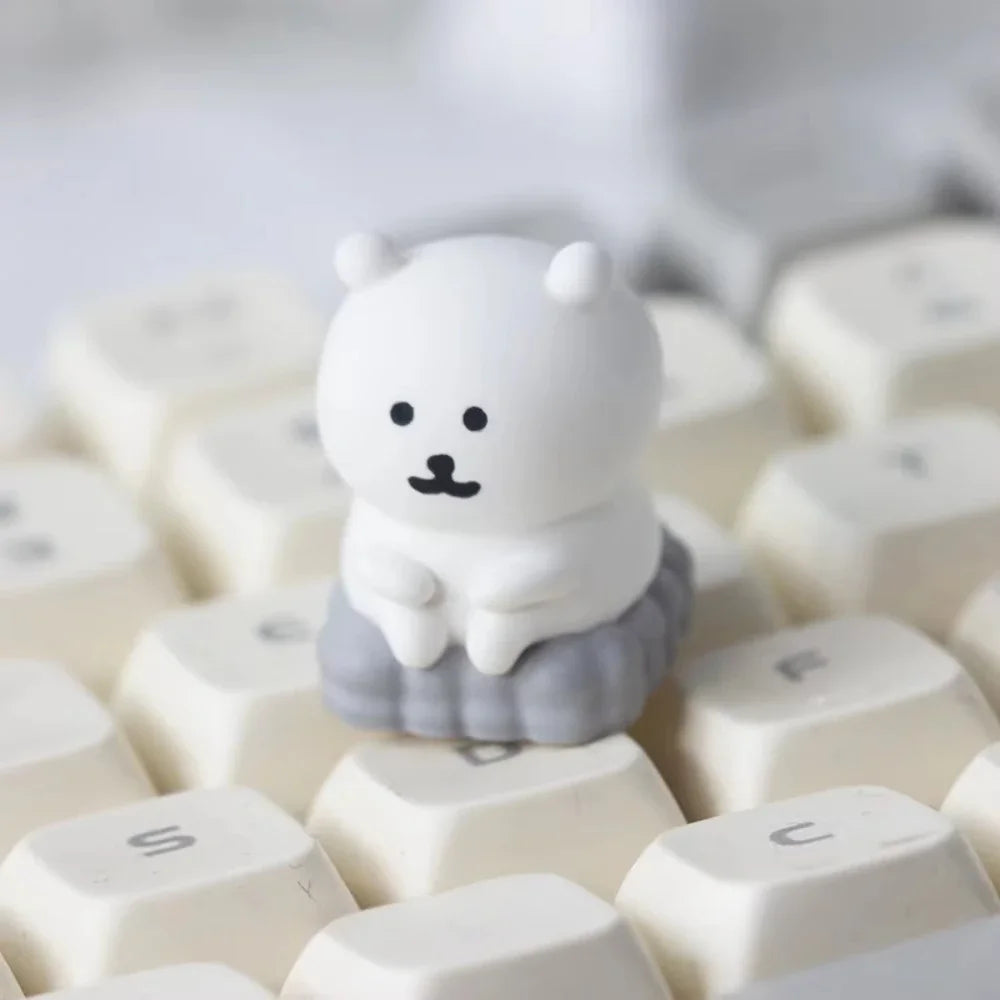 Manga Joke Bear Theme Keycap Cute Resin Peripherals Art Keycaps Anime PC Game for Mechanical Keyboard Accessories Cherry MX Gift