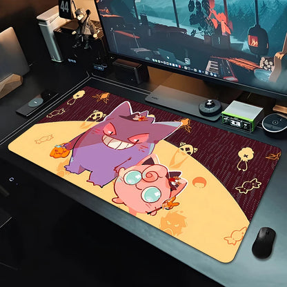 Mousepad Large Gaming Keyboard Gamer P-Pokemons Mouse Pad on the Table Speed Desk Mat Kawaii Anime PC Carpet G-Gengars Mouse Mat