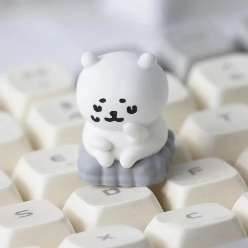 Manga Joke Bear Theme Keycap Cute Resin Peripherals Art Keycaps Anime PC Game for Mechanical Keyboard Accessories Cherry MX Gift
