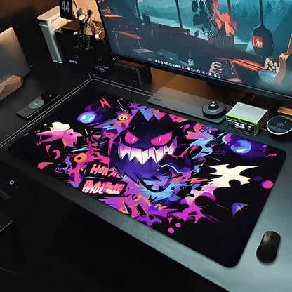 Mousepad Large Gaming Keyboard Gamer P-Pokemons Mouse Pad on the Table Speed Desk Mat Kawaii Anime PC Carpet G-Gengars Mouse Mat