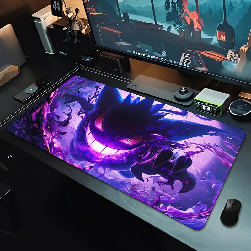 Mousepad Large Gaming Keyboard Gamer P-Pokemons Mouse Pad on the Table Speed Desk Mat Kawaii Anime PC Carpet G-Gengars Mouse Mat