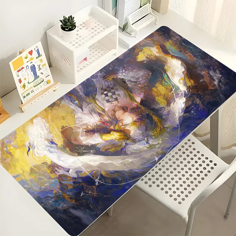 Gaming Mouse Pad Anime PC Computer Gamer Extended Desk Mat Arknights Shu Laptop Kawaii Dragon Girl Mousepad Rubber Keyboard Pad