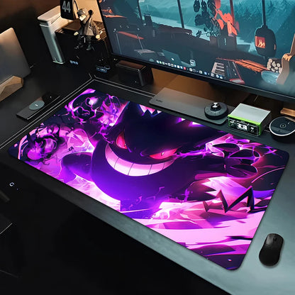 Mousepad Large Gaming Keyboard Gamer P-Pokemons Mouse Pad on the Table Speed Desk Mat Kawaii Anime PC Carpet G-Gengars Mouse Mat