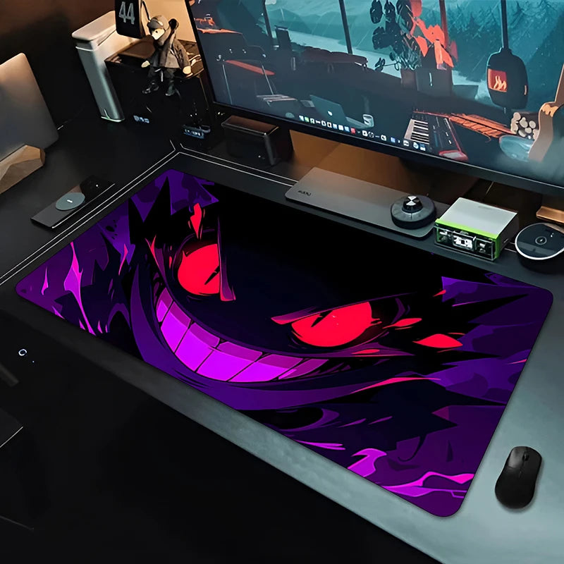 Mousepad Large Gaming Keyboard Gamer P-Pokemons Mouse Pad on the Table Speed Desk Mat Kawaii Anime PC Carpet G-Gengars Mouse Mat